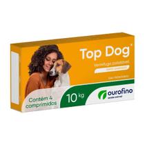 Combo 3 unidades Top Dog Vermífugo 10 kg - 4 comprimidos