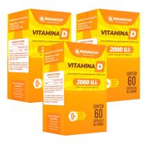 Combo 3 Vitamina D 2000ui 60 Cápsulas Cada Natunéctar