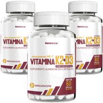 Combo 3 Vitamina K2+D3 Menaquinona 180 Cápsulas Natunéctar