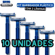 COMBO 30 Barbeadores 2 Lâminas Azul Para Barba Pelos e Suvaco Barbear Aparelho Depilar Depilação