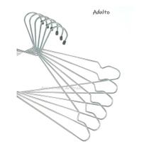 Combo 30 Cabideiros Tintureiro Adulto Simples Cromado