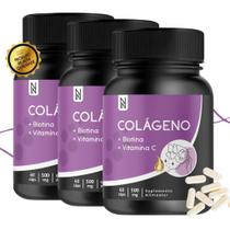 Combo 3x Colágeno Hidrolisado 60 Cáps 500mg Naturaly