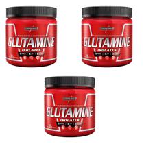 Combo 3x Glutamina Isolates Natural 300g Integralmedica