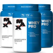 Combo 3X Wey Way Whey Pro Protein 1Kg - Max Titanium