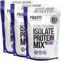Combo 3x Whey Isolate Protein Mix 900g Sabores - Profit