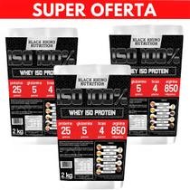 Combo 3x Whey Protein Isolado Zero Açucar Zero Gluten 2kg