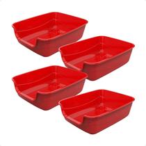 Combo 4 Bandeja Jumbox Pet Injet - Vermelha