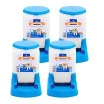 Combo 4 Bebedouro Prático Alvorada 3 Litros - Azul