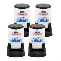 Combo 4 Bebedouro Prático Alvorada 3 Litros - Preto