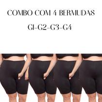 Combo 4 Bermudas Plus Size Anti Atrito até o G4