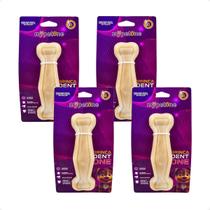 Combo 4 Brinquedo Osso Bamboo Brinca Dent One Sabor Bacon - I - Grande Combo 4 Brinquedo Osso Bamboo Brinca Dent One Sabor Bacon - I - Grande