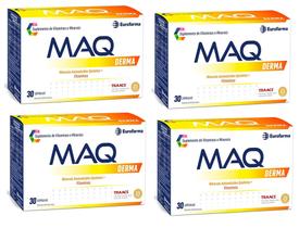 Combo 4 caixas Suplemento Vitamínico-Mineral Maq Derma com 30 Cápsulas