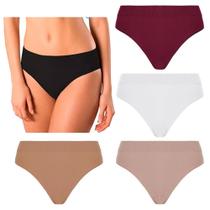 Combo 4 calcinha lupo microfibra sem costura básica 40300
