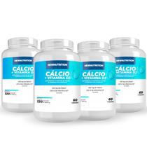 Combo 4 Cálcio Com Vitamina D3 120 Cápsulas NEWNUTRITION