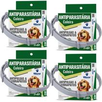 Combo 4 Coleira World Veterinária Dug's 17g Antipulgas para Cães - 56cm Combo 4 Coleira World Veterinária Dug's 17g Antipulgas para Cães - 56cm
