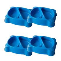 Combo 4 Comedouro Duplo Garrafa Adulto 1200mL Mypetone - Azul Combo 4 Comedouro Duplo Garrafa Adulto 1200mL Mypetone - Azul