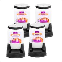 Combo 4 Comedouro Pratico Alvorada 3 Litros - Preto Combo 4 Comedouro Pratico Alvorada 3 Litros - Preto