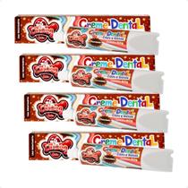 Combo 4 Creme Dental Chocolate CatDog & Cia para Cães e Gatos - 90g