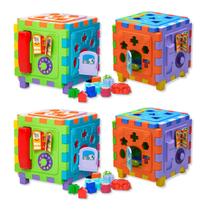 Combo 4 Cubos Didático Infantil Gigante Pedagógico Brinquedo Criança