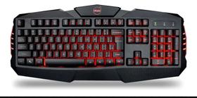 Combo 4 em 1 arsenal headset,mouse pad,teclado preto/vermelho - dazz