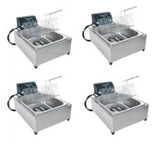 Combo 4 Fritadeira Elétrica Profissional Inox Cuba 5l Óleo Combo 4 Fritadeira Elétrica Profissional Inox Cuba 5l Óleo
