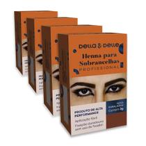 Combo 4 Henna Para Sombrancelha Della&ampDelle 3g - Cores