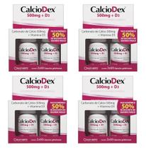 Combo 4 Kits Calciodex Cálcio 500MG + vitamina D3 (480 Cápsulas) - Kley Hertz