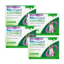 Combo 4 NexGard Combo Gatos 0,8Kg a 2,5Kg - 3 Aplicadores 0,3ml