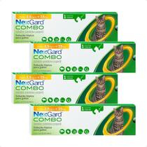 Combo 4 NexGard Combo Gatos 2,5Kg a 7,5Kg - 1 Aplicador 0,9ml Combo 4 NexGard Combo Gatos 2,5Kg a 7,5Kg - 1 Aplicador 0,9ml