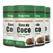 Combo 4 Óleos de Coco Extra Virgem 1000mg 60 Cápsulas Fitoprime