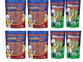 Combo 4 Pacotes Palito Ossinho Para Cães Deliciosso Palito Fino Carne e 4 Menta Combo 4 Pacotes Palito Ossinho Para Cães Deliciosso Palito Fino Carne e 4 Menta