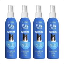 Combo 4 Perfume Pet Clean Cães e Gatos Machos - 120ml
