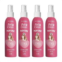 Combo 4 Perfume Pet Clean Fêmea para Cães e Gatos - 120ml