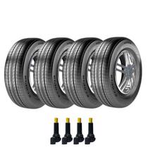 Combo 4 Pneus Polo Grand Siena 208 195/55r16 87v Ecopia Ep150 Bridgestone + Bico Valvula Tr414