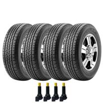 Combo 4 Pneus Ranger L-200 Frontier 245/70r16 111t Dueler Ht 684 III Bridgestone + Bico Valvula Tr414