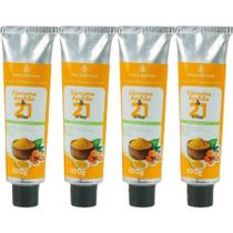 Combo 4 Pomada Massageadora Curcuma E Açafrão 21 Ervas 100G
