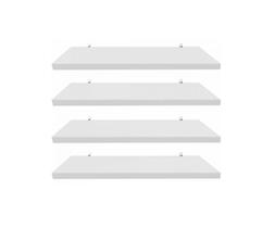 Combo 4 Prateleiras Mdf/mdp 15mm Kit Organizador Parede Suporte Cantoneira 45x15 Branco - Madeira 03