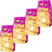 Combo 4 Quatree Gourmet Gatos Adultos Mix de Carnes - 3Kg