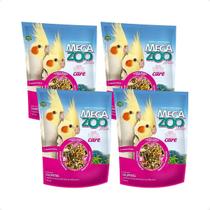 Combo 4 Ração Megazoo Mix Super Premium Calopsitas - 300g Combo 4 Ração Megazoo Mix Super Premium Calopsitas - 300g