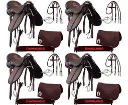 Combo 4 Selas Eco Mangalarga Soft Marrom Kit Completo Passeio