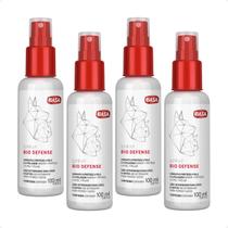 Combo 4 Spray Bio Defense Ibasa para Cães e Gatos - 100ml