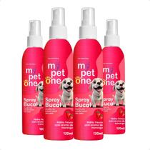 Combo 4 Spray Bucal Morango Para Cães e Gatos Mypetone - 120mL