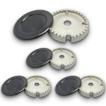 Combo 4 Tampas Espalhador Boca De Fogão + Queimadores Brastemp Eva 3 peq 1 grande