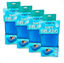 Combo 4 Tapete Gelado Mypetone 50x65 Tamanho Médio para Cães - Azul Combo 4 Tapete Gelado Mypetone 50x65 Tamanho Médio para Cães - Azul