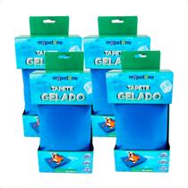Combo 4 Tapete Gelado Mypetone 50x90 Grande para Cães Azul Combo 4 Tapete Gelado Mypetone 50x90 Grande para Cães Azul