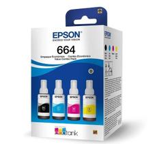 Combo 4 Tintas 664 70ml para IMPRESSORAS L120 L395 L355 Alto Rendimento 4500 Páginas