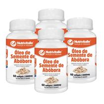 Combo 4 Un Óleo de Semente de Abóbora 60 Softgel Nutrivitalle