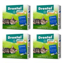 Combo 4 Unidades Drontal Spot On 0,70ml Gatos 2,5 a 5 kg - Bayer