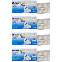 Combo 4 unidades Helfine Plus Vermífugo para Cães - 4 comprimidos