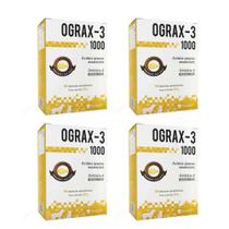 Combo 4 Unidades Ograx-3 1000mg 30 Capsulas Cães e Gatos Avert